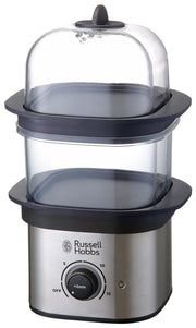 Oishi & Associates Russell Hobbs Steamer Electric Steam Cooker Boiled Egg Machine with Timer Just Leave It OK Silver 3000JP