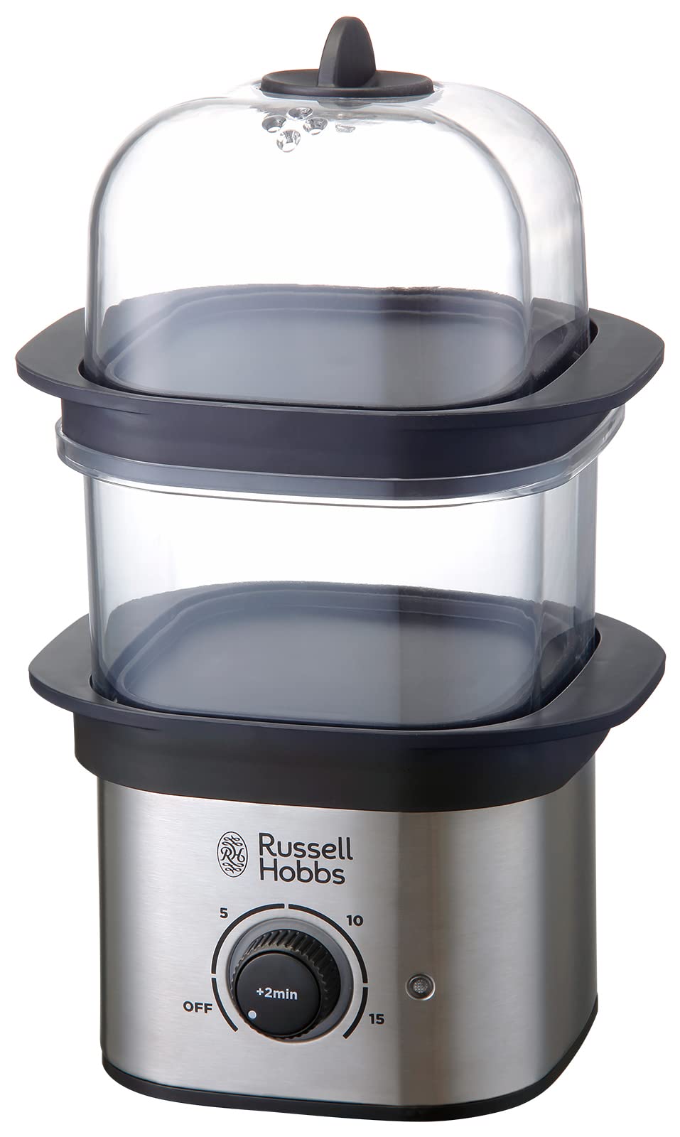 Oishi & Associates Russell Hobbs Steamer Electric Steam Cooker Boiled Egg Machine with Timer Just Leave It OK Silver 3000JP