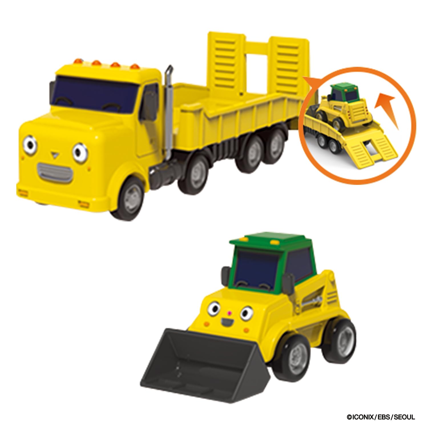 [BANDAI] Chibikko Bus Tayo Friends Mini Car Double Set - Bucket & Mac -