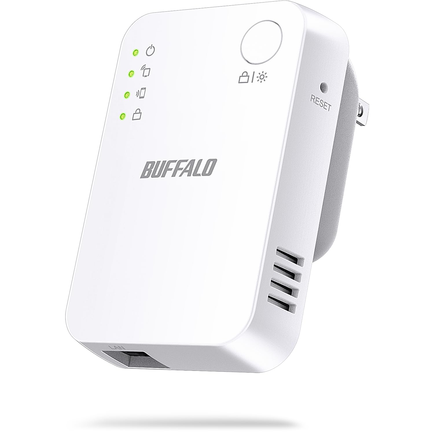 버팔로 WiFi 무선 LAN 중계기 Wi-Fi 5 11ac 866 + 300 Mbps 하이파워 컴팩트 콘센트 직삽해 유선 LAN 포트 간단 설정 일본 메이커