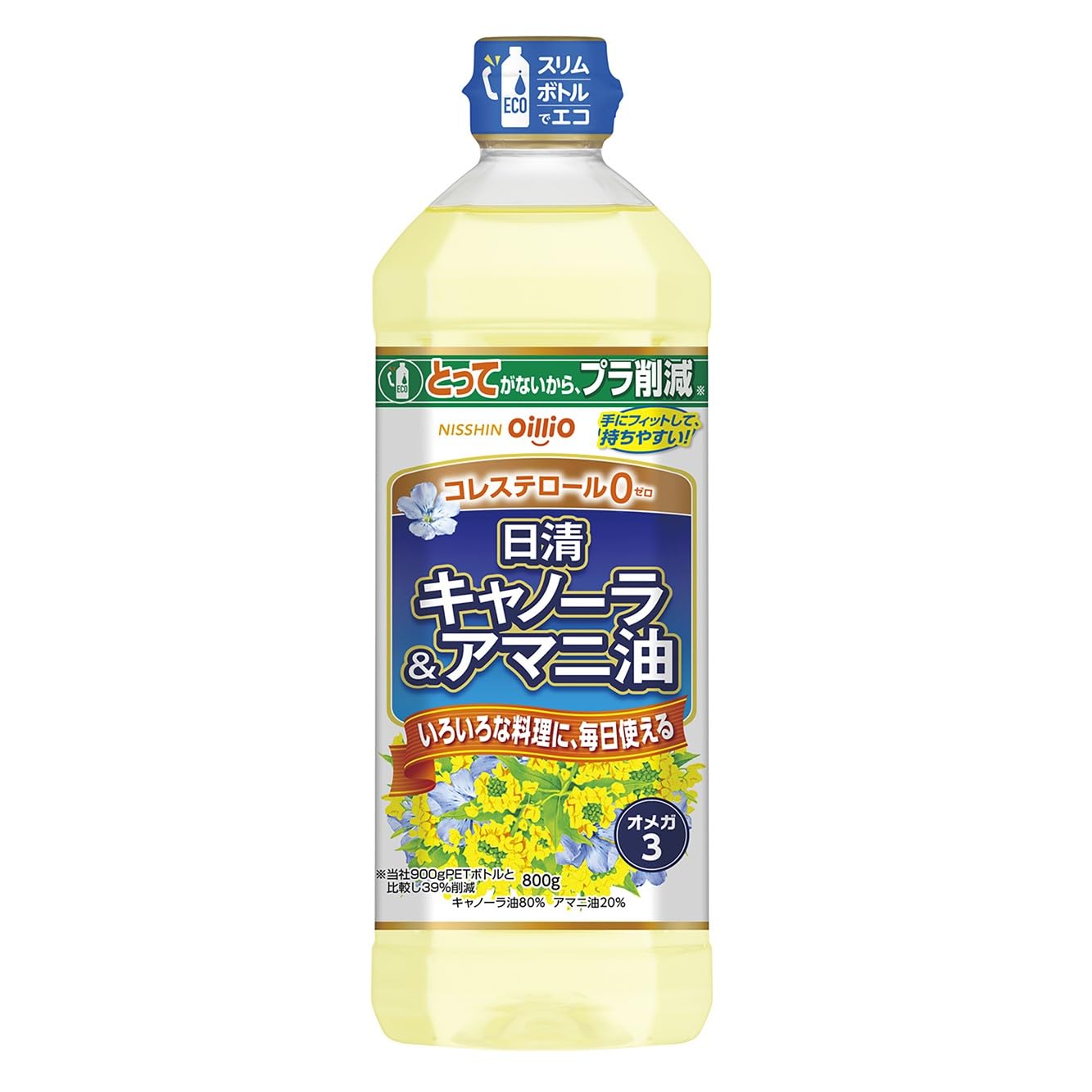 Dầu hạt cải & dầu hạt lanh Nissin 800g