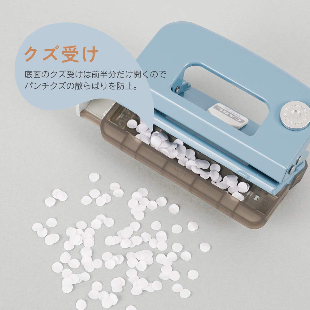 Karl Office Tools Hole Punch, Small Decorative Punch, 2 Holes, 10 Pieces, Light Blue DPN-35-T
