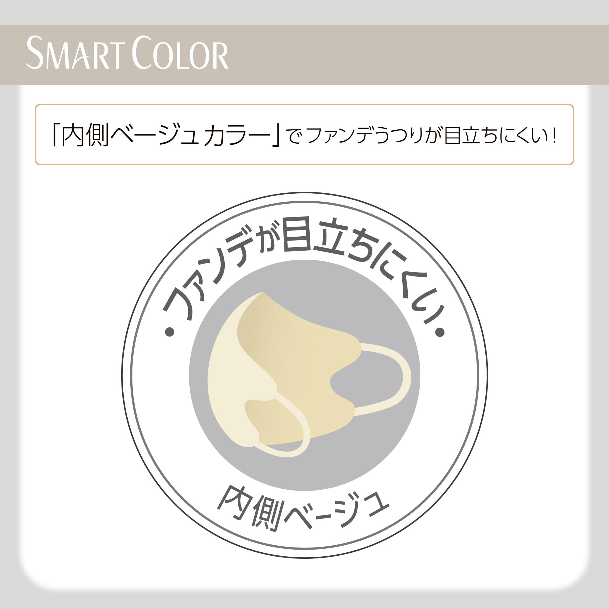 슈퍼 쾌적한 마스크 스마트 컬러 (SMART COLOR) 내츄럴 베이지 보통 7 장