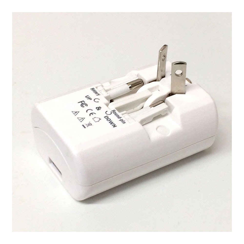 해외 여행용 2포트 전원 플러그 A/C/O/SE/BF형 USB2.1A TI-165