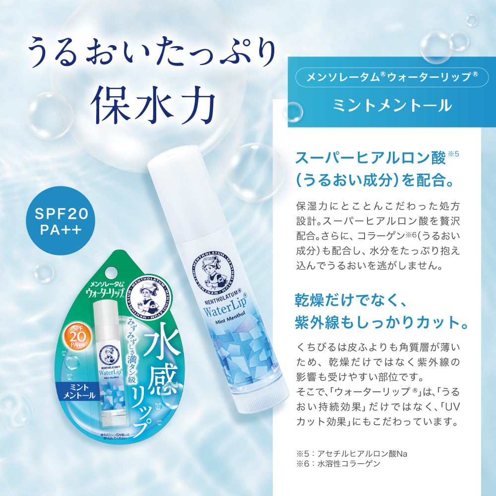 Rohto Pharmaceutical Mentholatum Water Lip Mint Menthol 4.5g