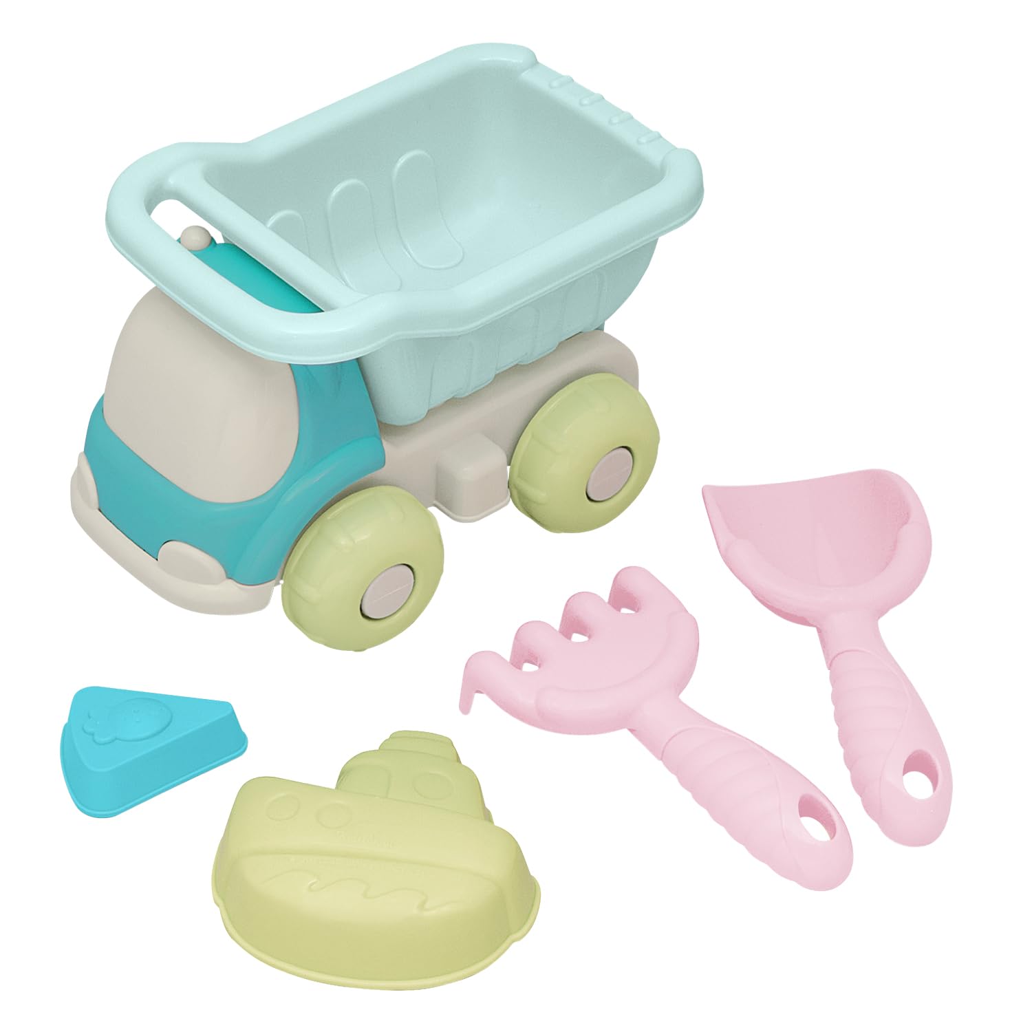 Toy Royal Dump Set (Sandbox Set/Sandbox Play Set) Car Dump Shovel Kumade Sand Mold Boat Sand Mold Cake Sandbox Play Set Pastel Color