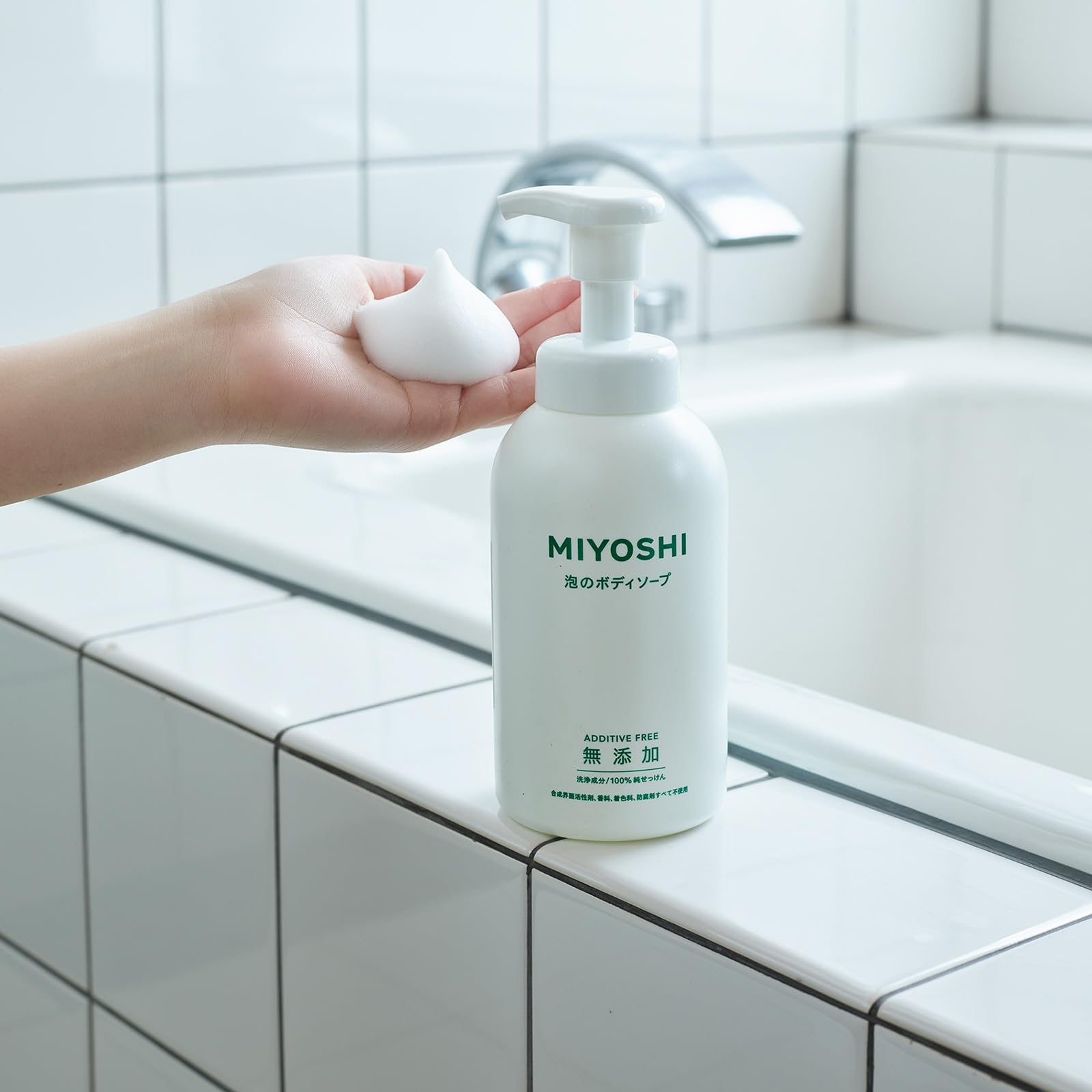 MIYOSHI 무첨가 거품 바디 비누 리필 리필 1.0L