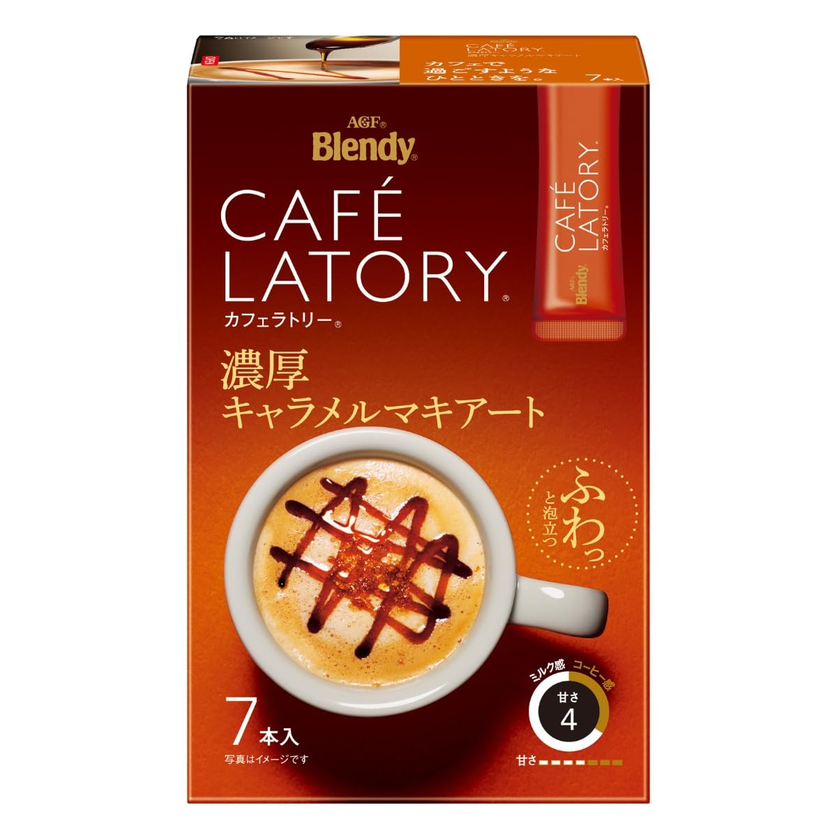 AGF Blendy Cafe Latry Stick Rich Caramel Macchiato 7 bottles x 6 boxes [Stick Coffee] 11.5g (x 42)