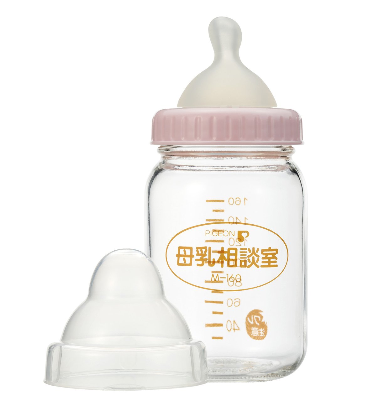 [Heat-resistant glass 160ml] Pigeon Oketani style direct breastfeeding training breast feeding consultation room Baby bottle with SS size nipple 0 months ~ 00719