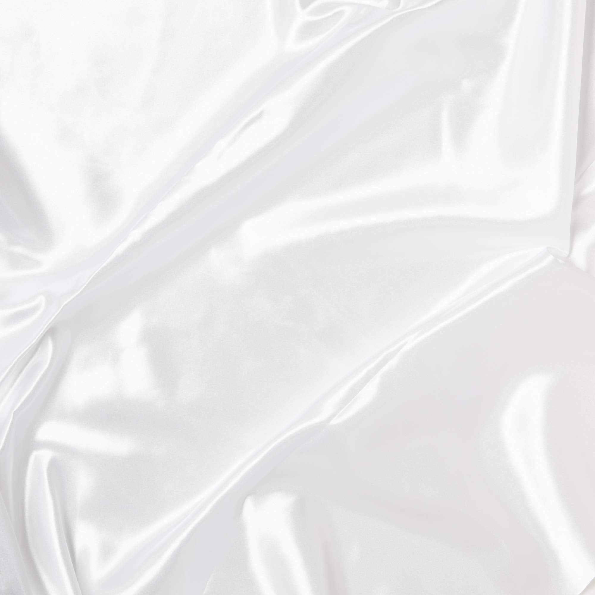Kiyohara Silk Satin Fabric Approx. 122cm x 1m cut Col.KW White T880-1