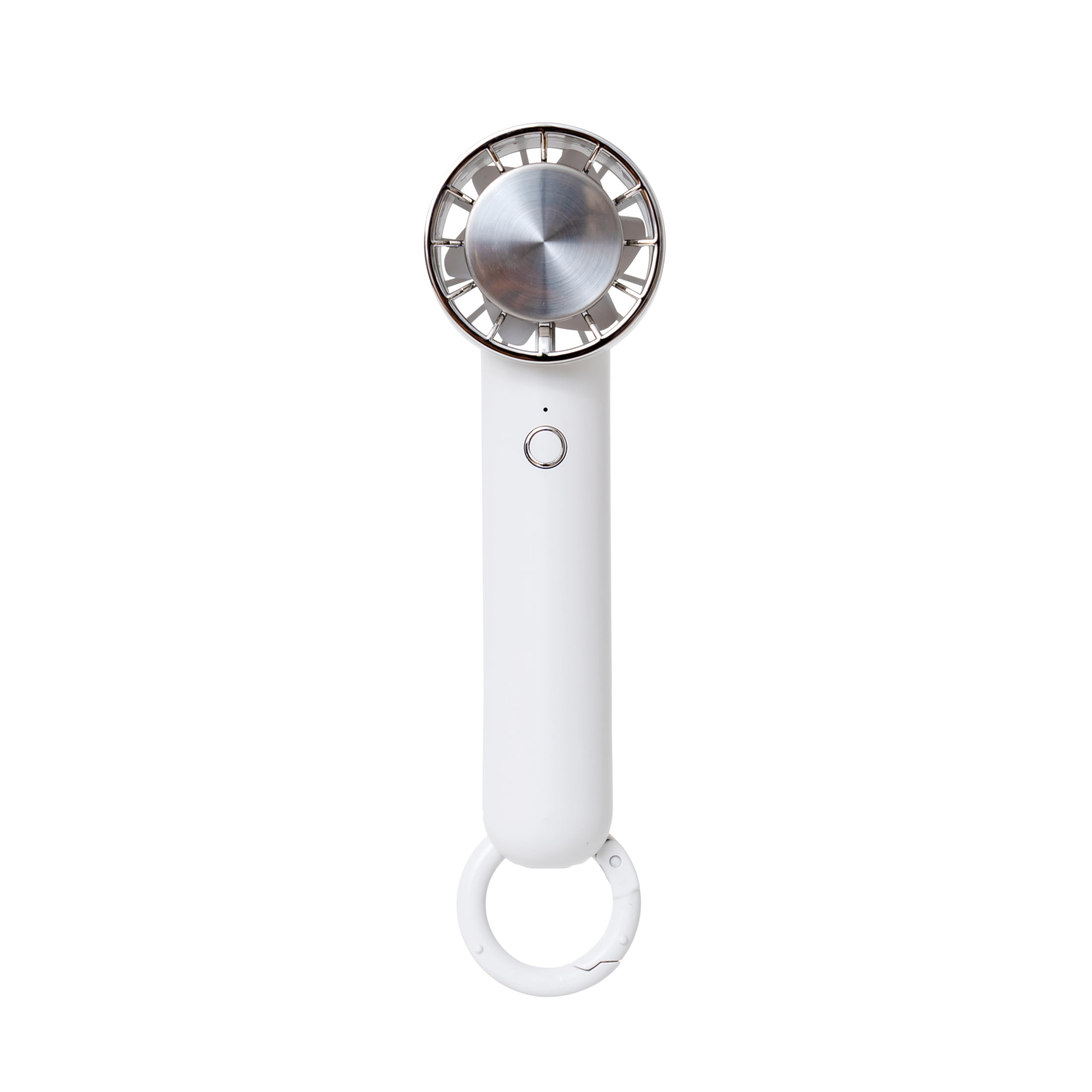 Life on Products Peltier Cooling Function Handy Fan Lily White with Carabiner Hands-free Fan Wearable Fan Portable Fan LCAF004