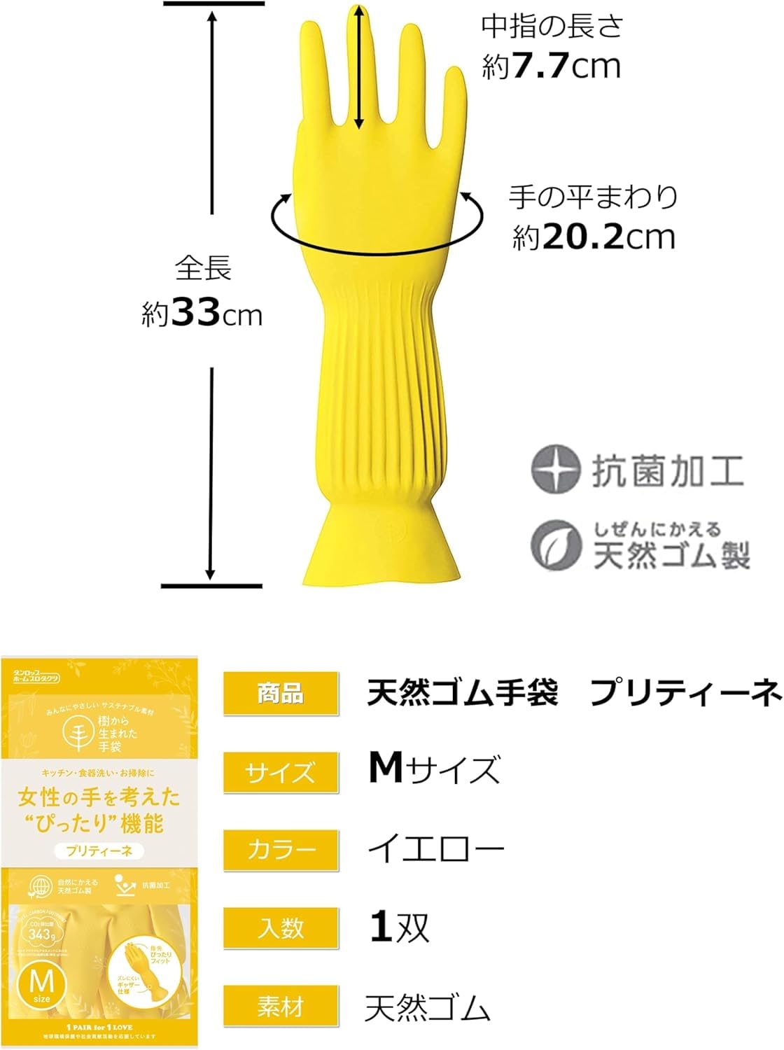 Dunlop Natural Rubber Pretine M Yellow