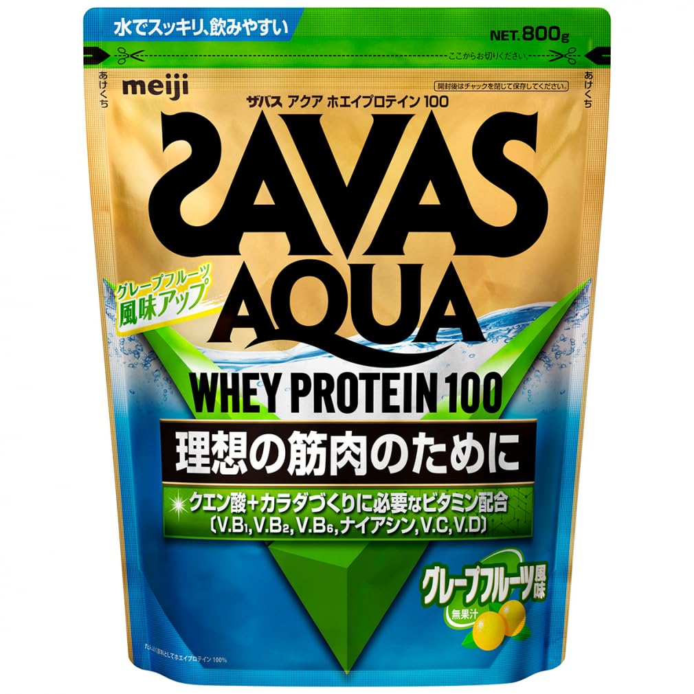 SAVAS Aqua Whey Protein 100 Grapefruit Flavor [WPI] 800g Meiji