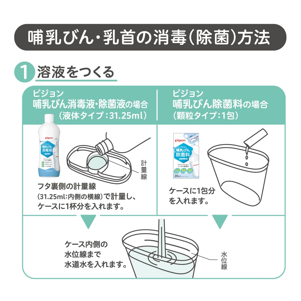 PIGEON Breastfeeding experience disinfection case with drainer stand