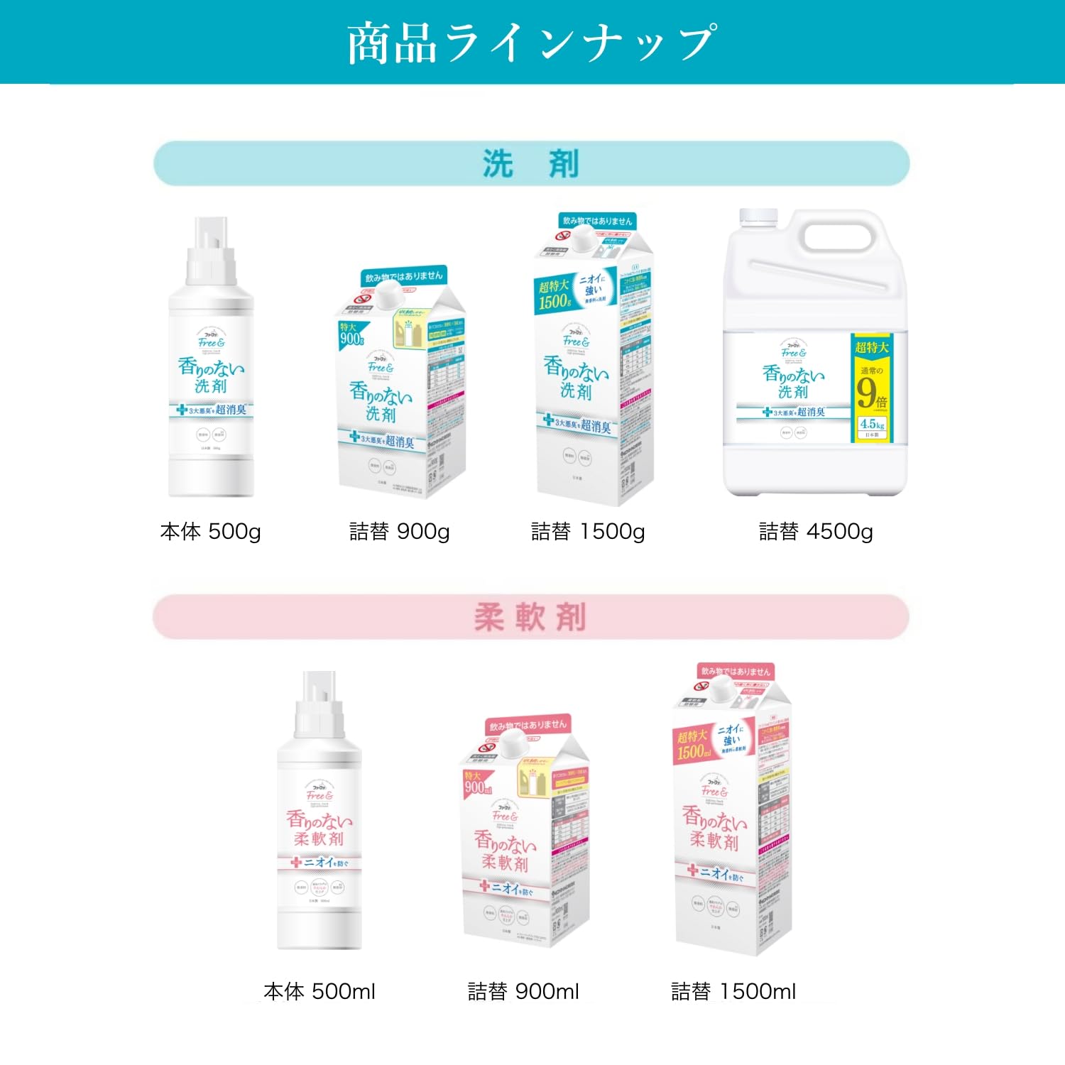 [Large Capacity] Furfa Free&(Freeand) Fabric Softener Unscented Refill Eco Pack 1500ml