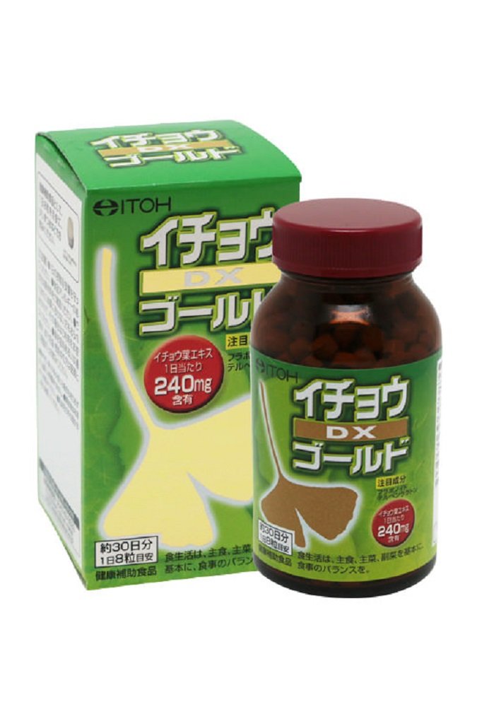 Ito Kampo Pharmaceutical Ginkgo Biloba อาหารเสริม [Ginkgo DX Gold รับประทานได้ประมาณ 30 วัน 240 เม็ด]