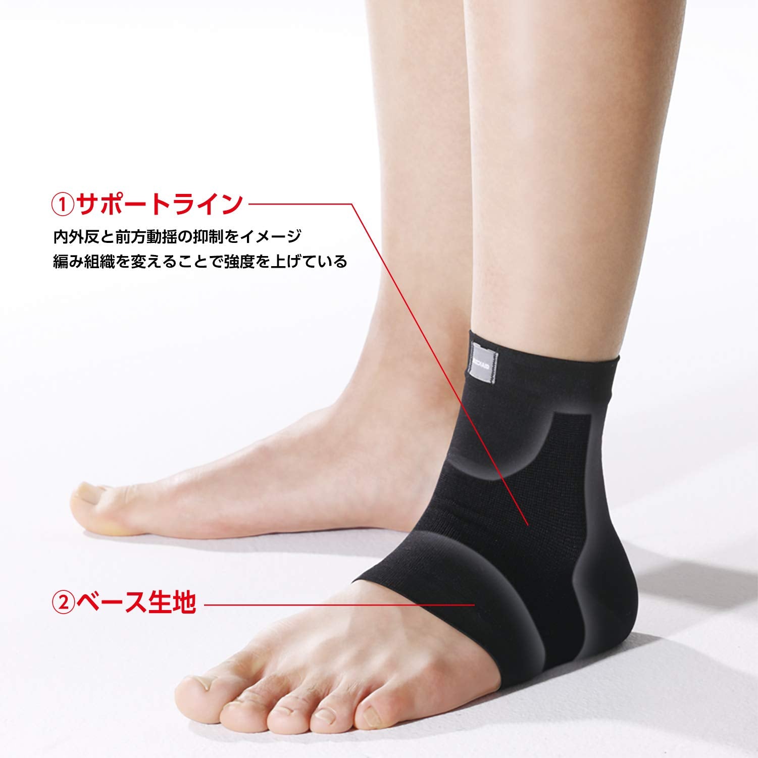 메디 에이드 서포터 깔끔하게 맞는 발목 L 블랙 1 장들이 일본제 의료 메이커 좌우 겸용 남녀 겸용 일본 시그 맥스