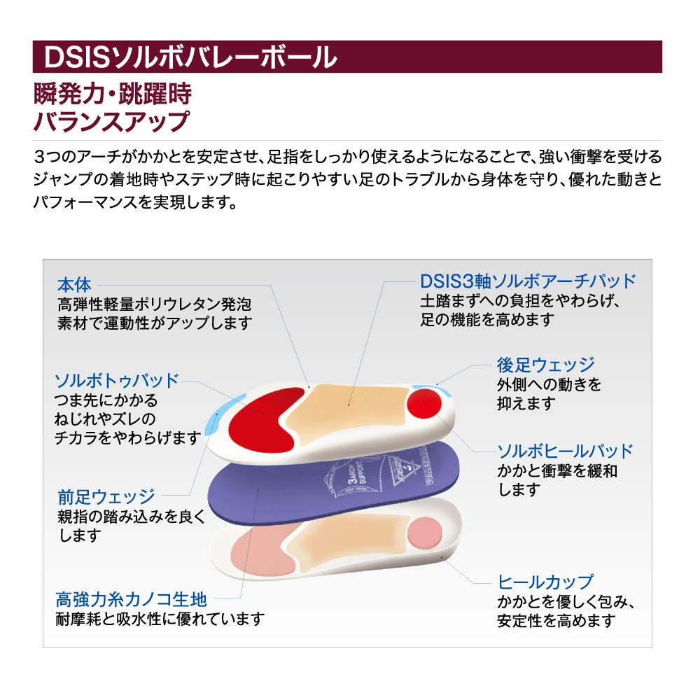 [Sorbo] Insole 9ZA760L Men's Purple S(23.5~24.5cm)