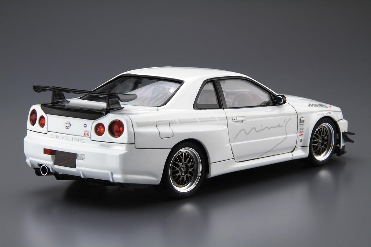 อาโอชิมะ☆Tuned Car No.34 1/24 Mines BNR34 Skyline GT-R '02 (Nissan) โมเดลพลาสติก