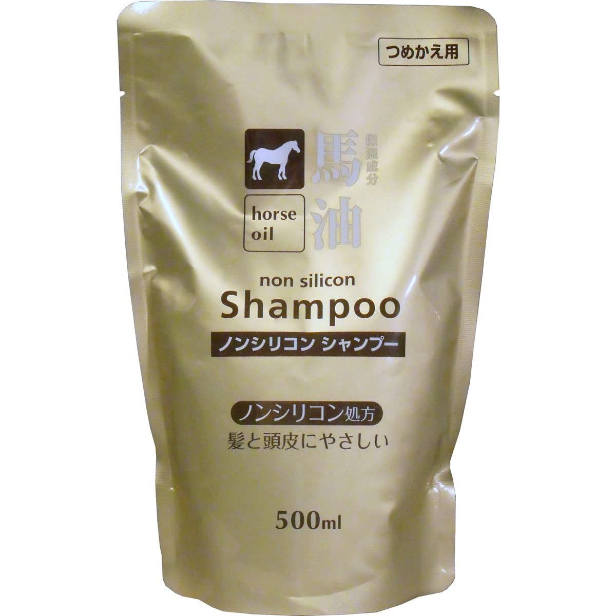 Kumano Yushi Horse Oil Non-Silicone Shampoo Refill 500mL