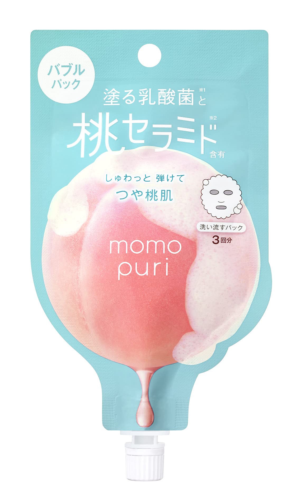 허벅지 신선한 거품 팩 20g 팩 거품 팩 헹굼 팩 푹신 푹신 촉촉한 건조 케어 호두 케어 각질 케어 투명감