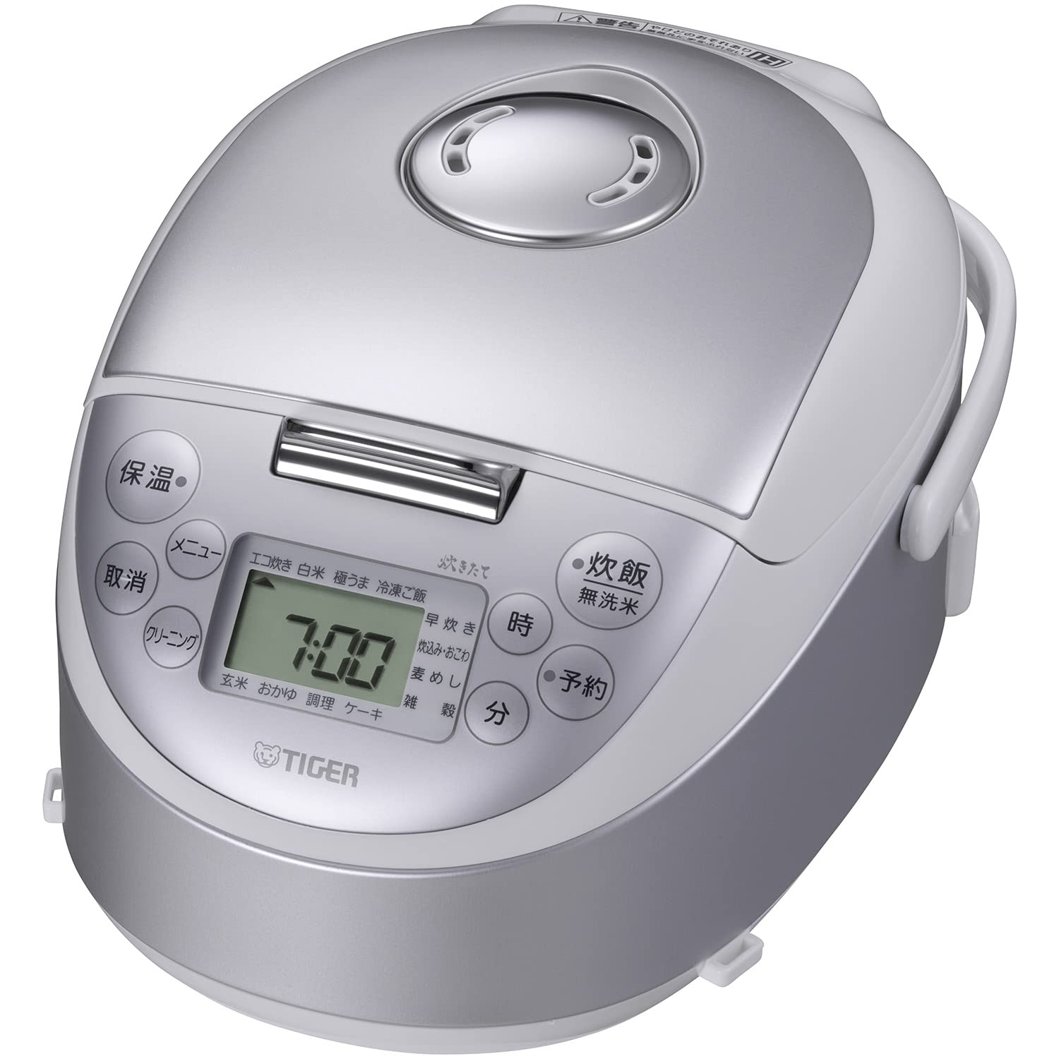 Tiger Thermos (TIGER) IH Rice Cooker 3 Cups Freshly Cooked Small Capacity Far Infrared 5 Layer Earthen Pot Heat Storage Coated Pot Steel White JPF-G055WL