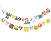 Nintendo Sales Super Mario Home & Party Garland (Character & Item) Paper Straight Shape Includes 2 Garland Strings