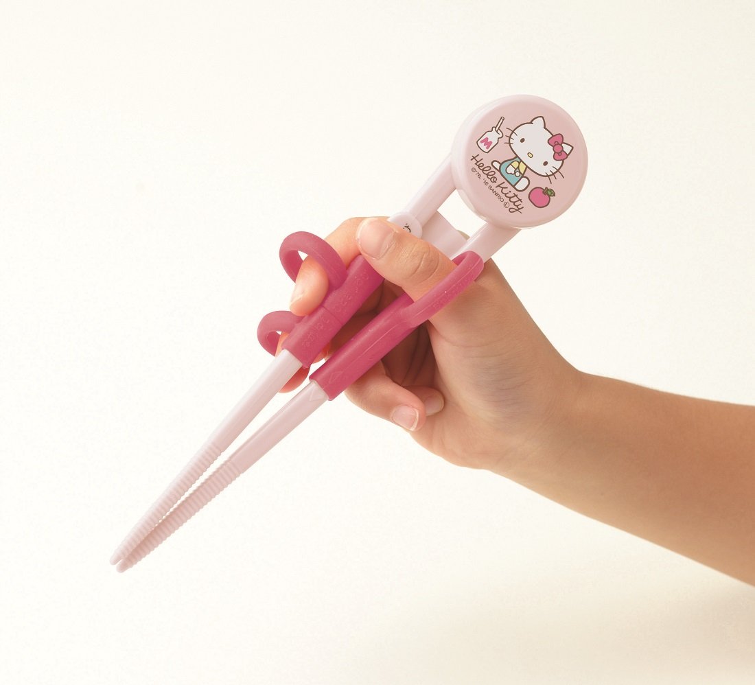 Skater Children's Training Chopsticks 14cm Practice Chopsticks for Ages 2-7 Right Hand Sanrio Hello Kitty 70's Girls ADXT1-A