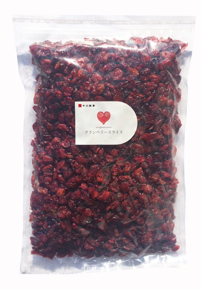 Imagawa Seika Dried Fruit Cranberry Slice (Cut Type) Dried Cranberry 1kg for Commercial Use