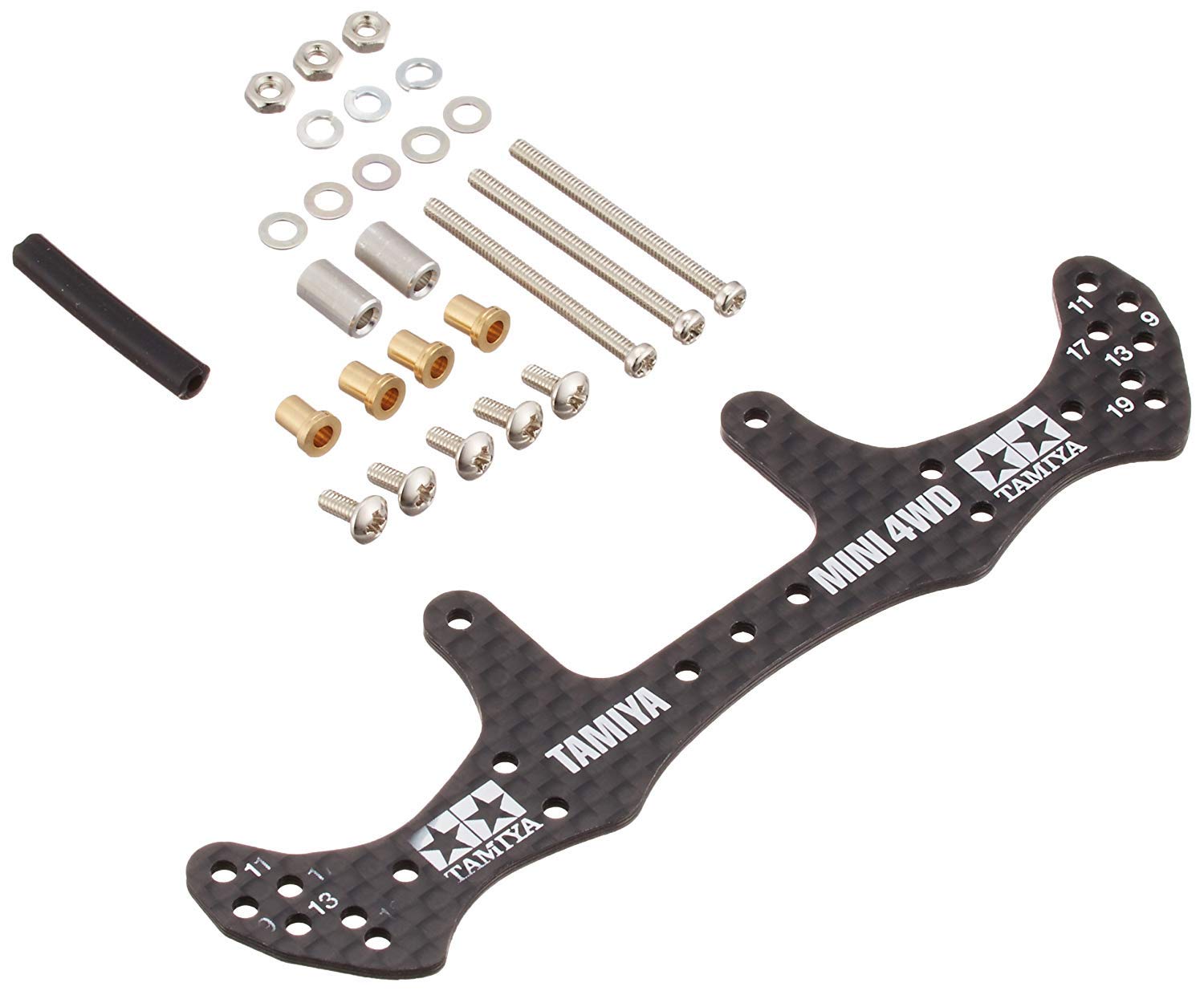 TAMIYA Mini 4WD Dòng phụ tùng nâng cấp No.499 GP.499 HG Carbon Rear Wide Stay 1.5mm 15499