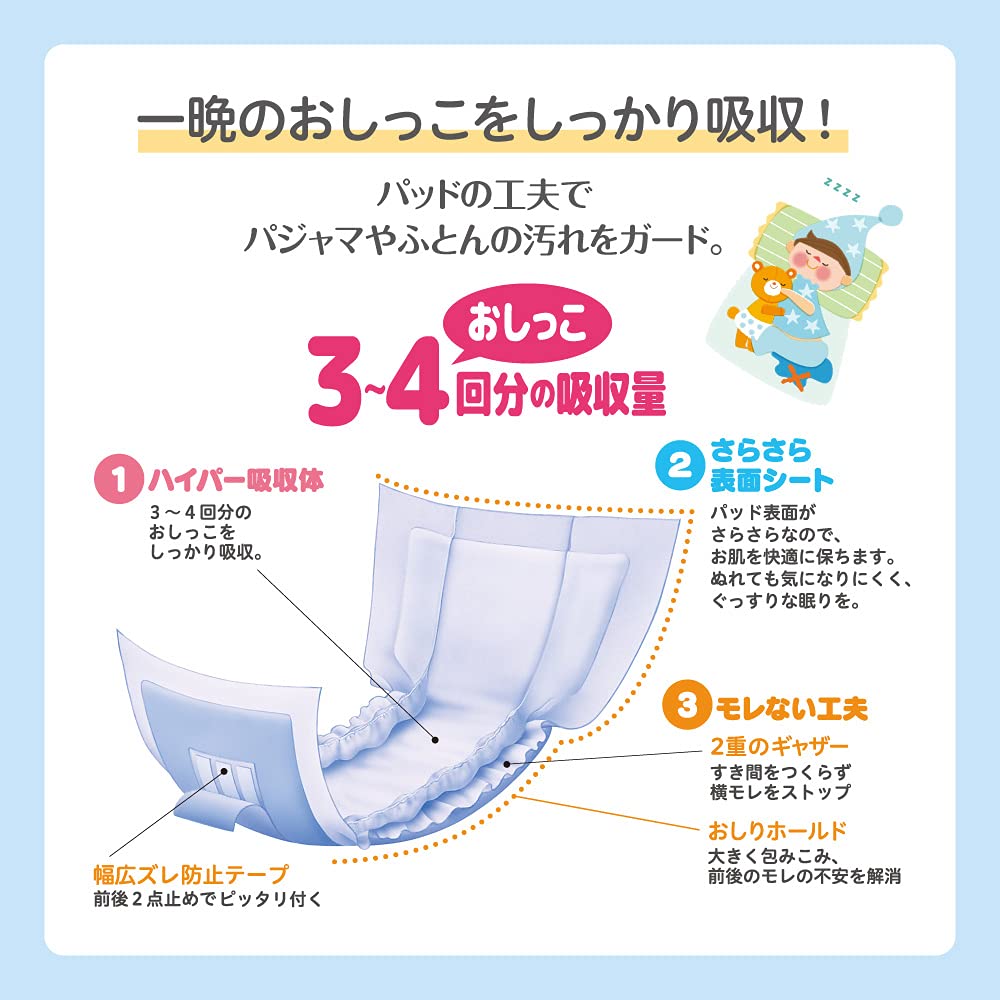 Pigeon Diaper Toreppy Smooth Pads to Stay Comfortable Until Morning, 24 Pieces
