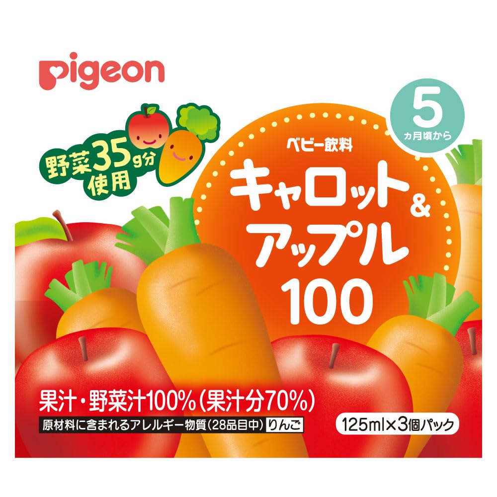 비둘기 캐럿 & 애플 100 125ml × 3 코팩 × 4 개