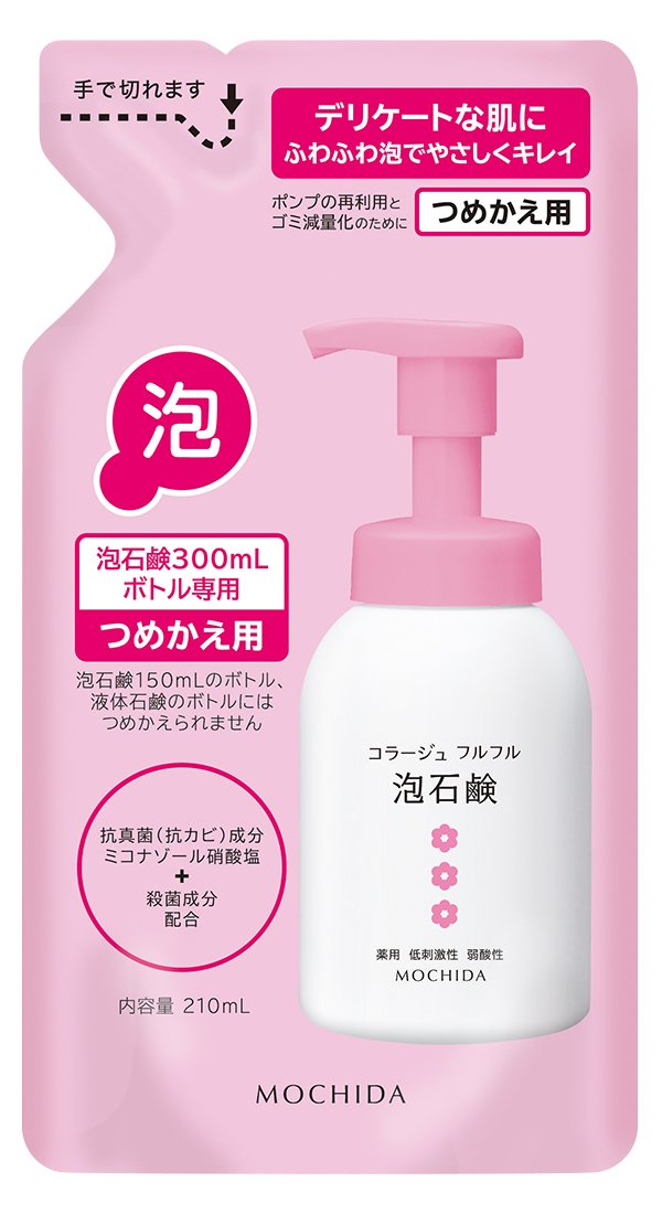 콜라주 풀 풀 거품 비누 핑크 리필 용 210mL (의약 부외품)