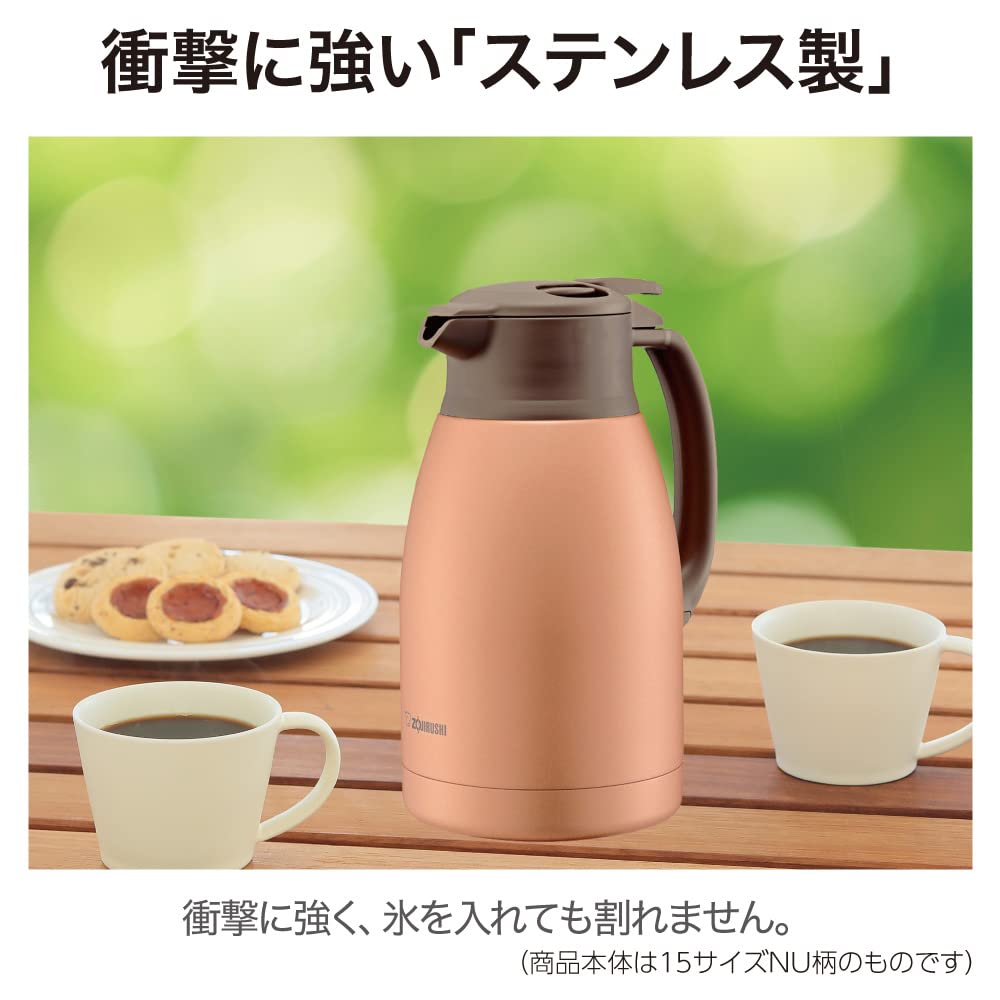 Zojirushi Mahobin Stainless Steel Pot 1.0L Pot Tabletop Wide Mouth Approximately 6.5cm Stainless Steel Vacuum Double Layer Mahobin Heat/Cold Matte Black SH-HC10-BM