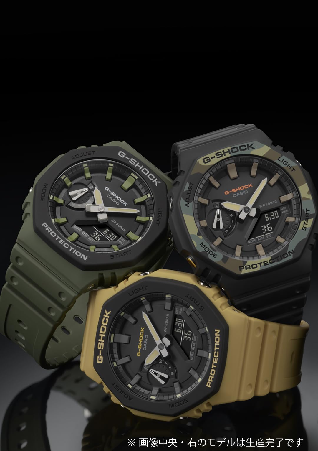 [CASIO] 手錶 G-SHOCK 【日本國內正規品】 實用色系 碳纖維核心防護結構 GA-2110SU-3AJF 男款 綠色