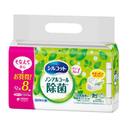 New model Unicharm Silcot non-alcoholic disinfectant wet tissue refill 43 sheets x 8 pack