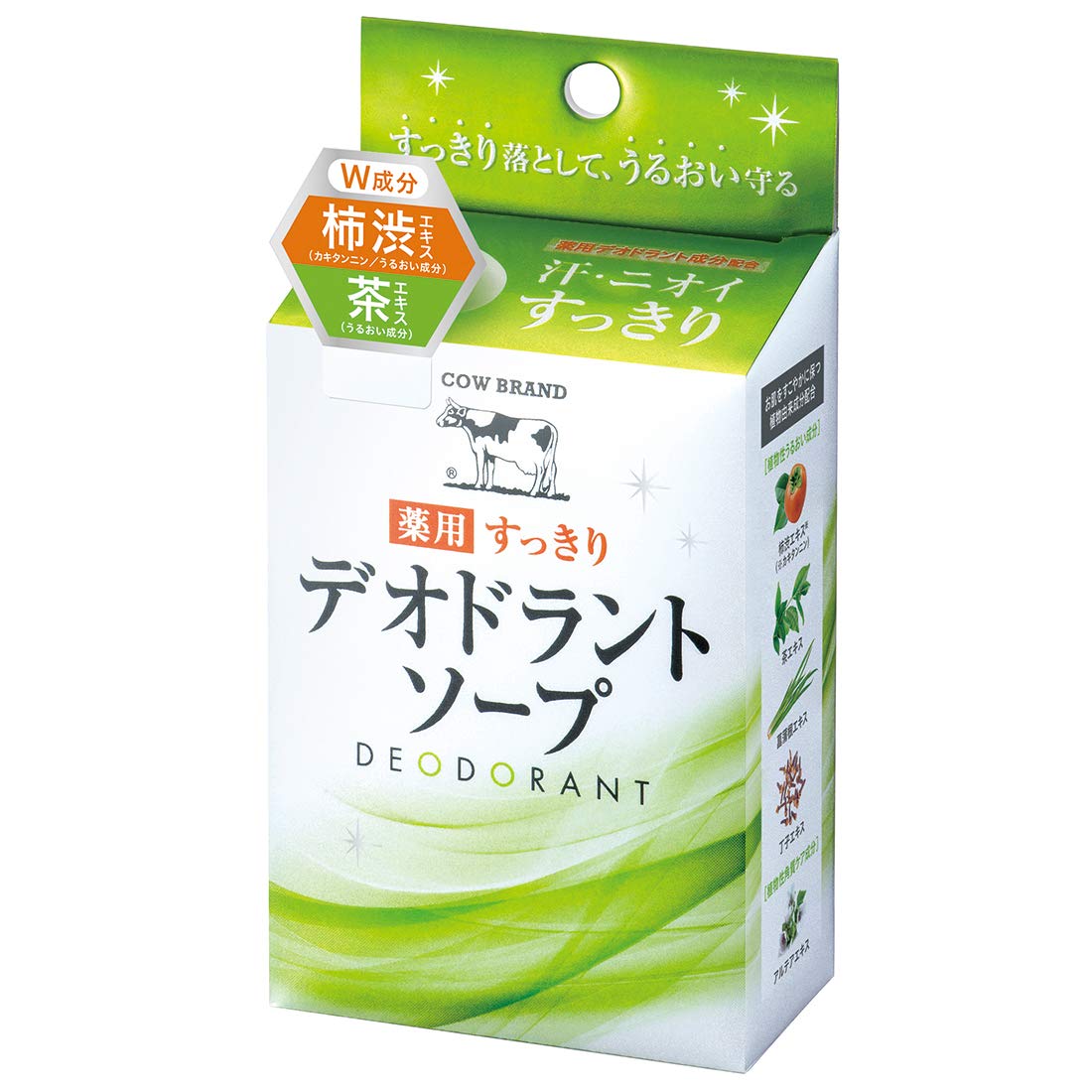 Cow brand additive-free medicated refreshing deodorant soap 125g (quasi-drug)