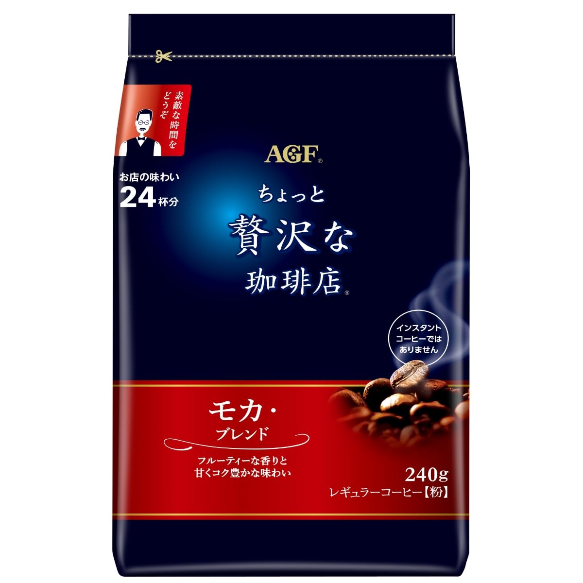 AGF A slightly luxurious coffee shop Regular coffee Mocha blend 240g [Coffee powder]