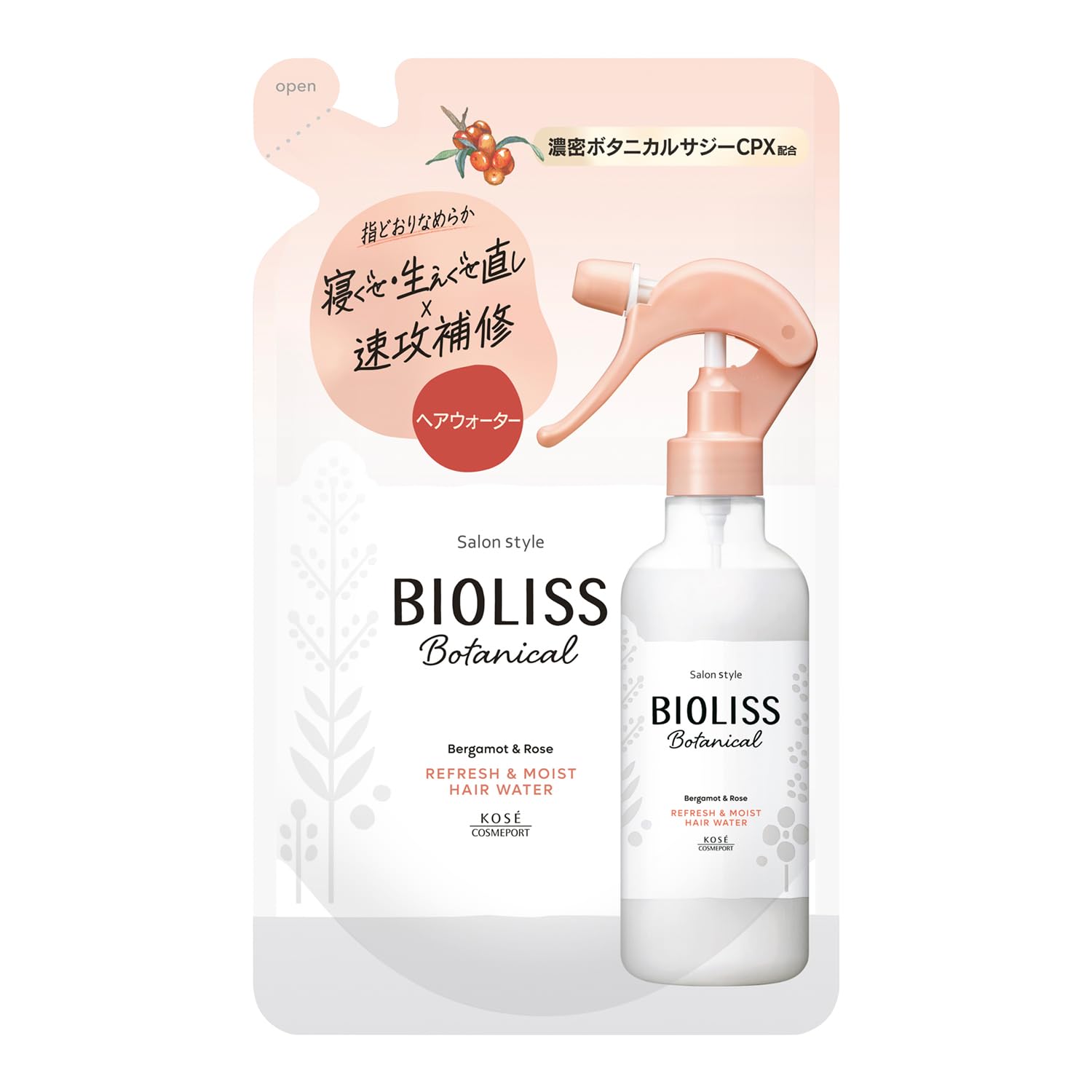 SALON STYLE Kose Cosmeport KOSE Biolis Botanical Refresh & Moist Hair Water Treatment 230mL Refill