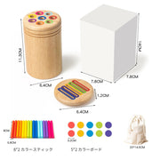 [Kumomi] 蒙特梭利玩具 1 2 3 4 岁儿童益智玩具 颜色分类促进认知发展和手眼协调 木制形状和颜色分类玩具 幼儿趣味互动学习工具 幼儿蒙特梭利教育玩具 男婴女婴