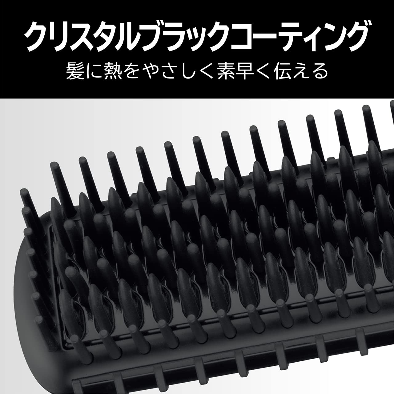 Vidal Sassoon Negative Ion Iron Brush Basic Volume Up Straight Compatible with Overseas 5 Level Temperature Adjustment Black VSI-1060/KJ