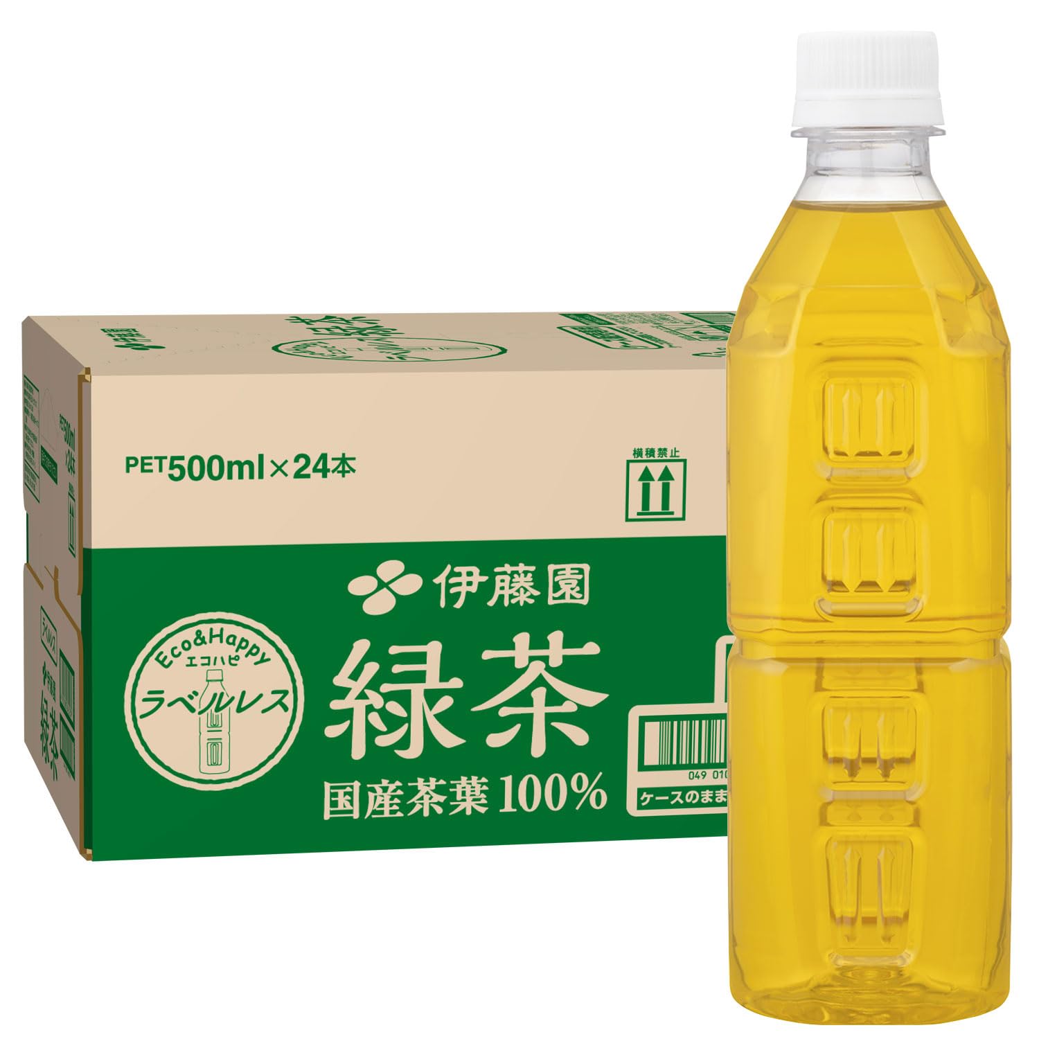 "Itoen Green Tea" Labelless 500ml x 24 Tea Plastic Bottle