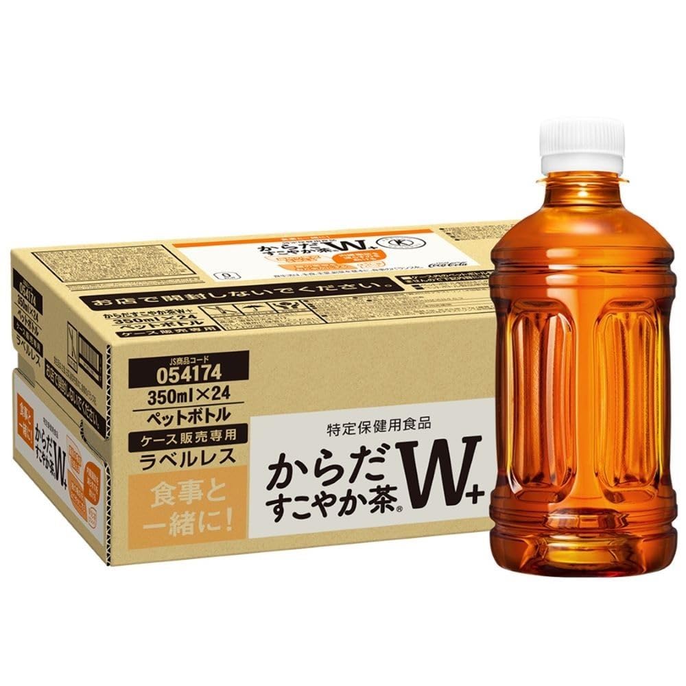 [토쿠호] 몸 속이 차 W+ 350ml PET 라벨리스 × 24개