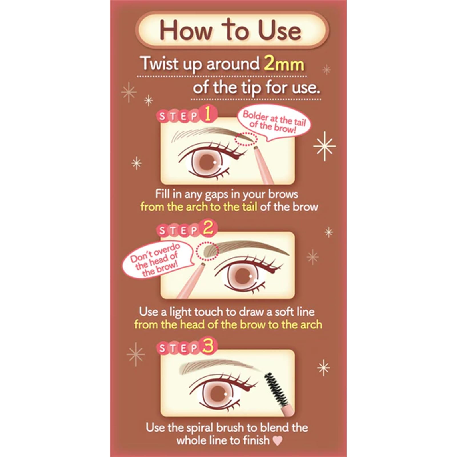 Canmake Perfect Airy Eyebrow 02 02 Natural Brown 0.29g (x 1)