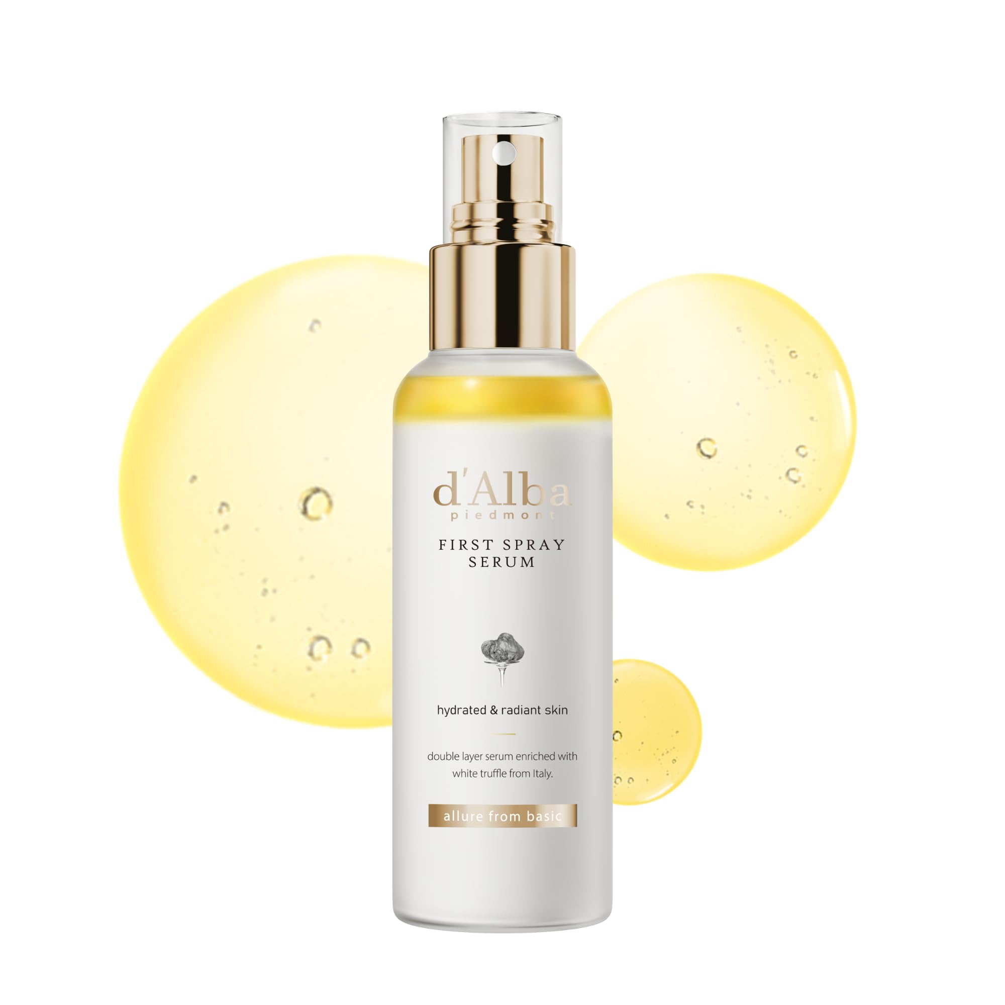 [d'Alba] 화이트 트뤼플 퍼스트 스프레이 세럼 (100ml) 미스트 화장수 보습 미스트 보습 세럼 수분 미스트 에센스 미스트 이층식 화장수 민감 피부 건조 피부 탄력