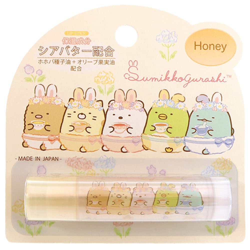 Santan Sumikko Gurashi Lip Balm Honey Scent 2g Moisturizing Popular Shea Butter Character Lip Balm Cute Children 1 Piece