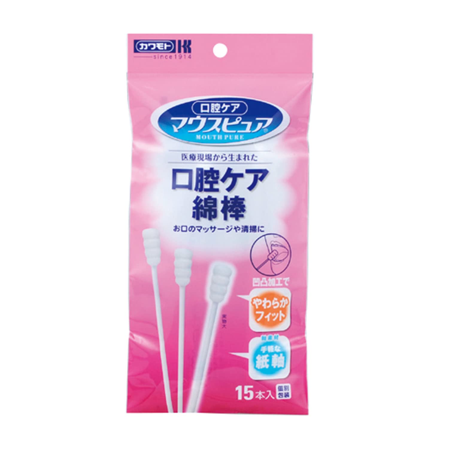 라이프리 가와모토 산업 마우스 퓨어 구강 케어 면봉 039-102115-00(15폰)