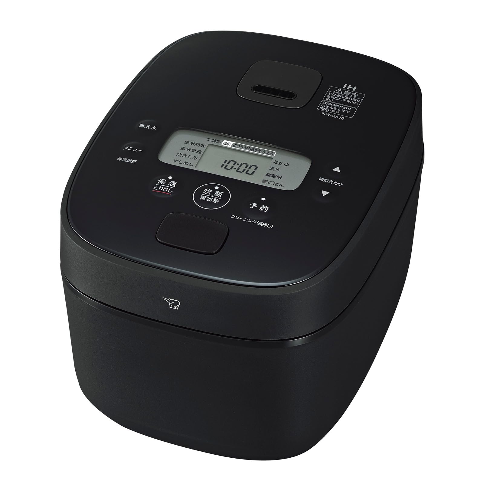 Zojirushi Mahobin Rice Cooker, 5.5 Cups, IH Type, Made in Japan, 2 Care Points, Black NW-QA10-BA