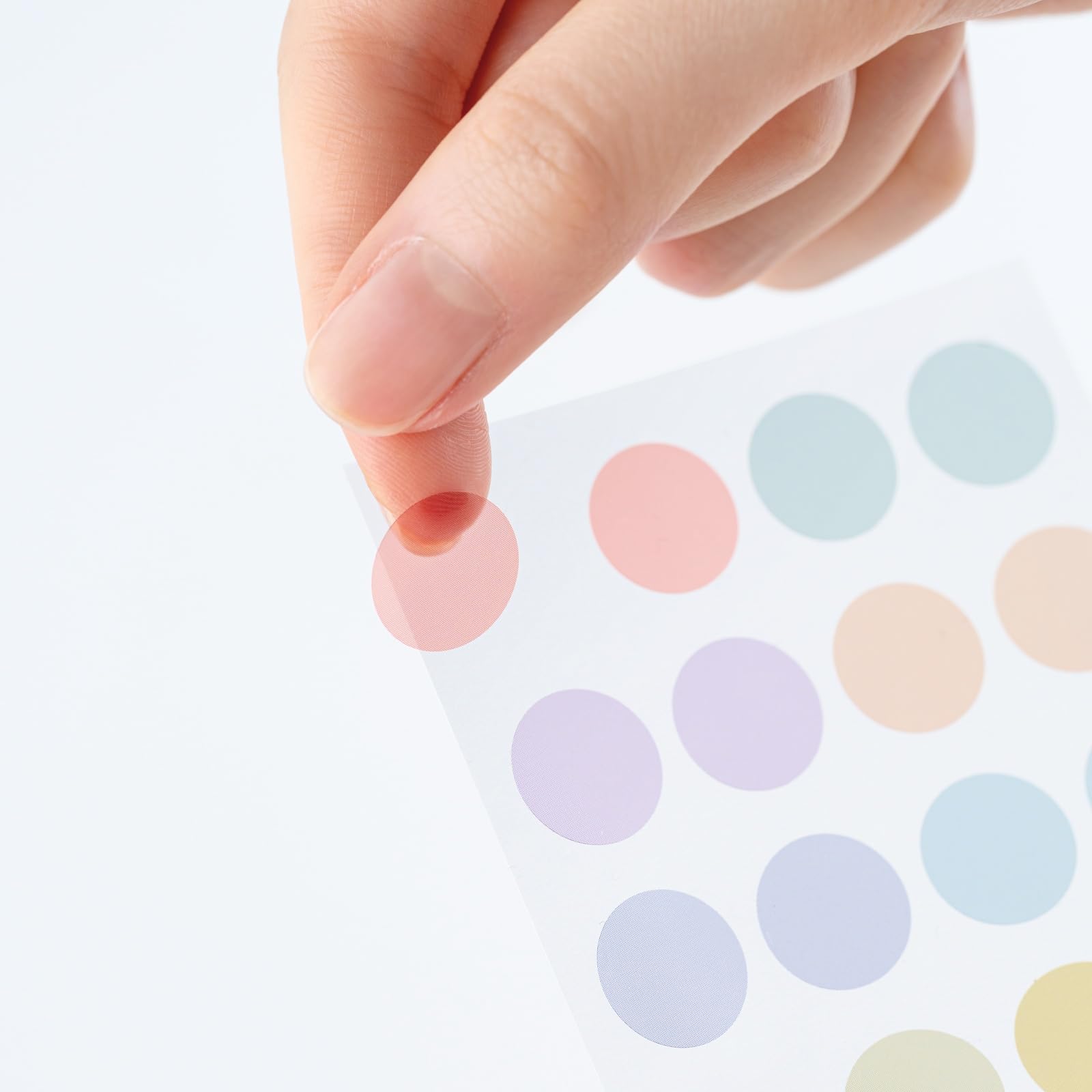 Hobonichi Techo TSUKI no IRO/See-through round sticker (6mm) Notebook accessories