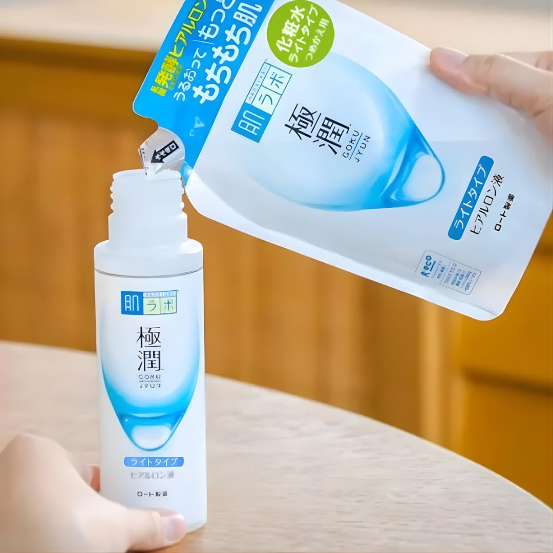Hada Labo Gokujun Hyaluronic Acid Lotion Light Type Contains 3 Types of Hyaluronic Acid 170ml